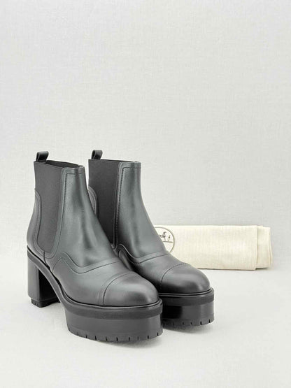 HERMES Punchy Black Size EU 39 Ankle Boots