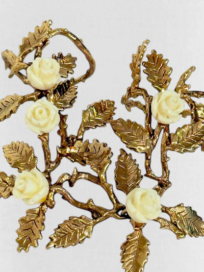 BERNARD DELETTREZ Roses &amp; Thorns Fashion Ring