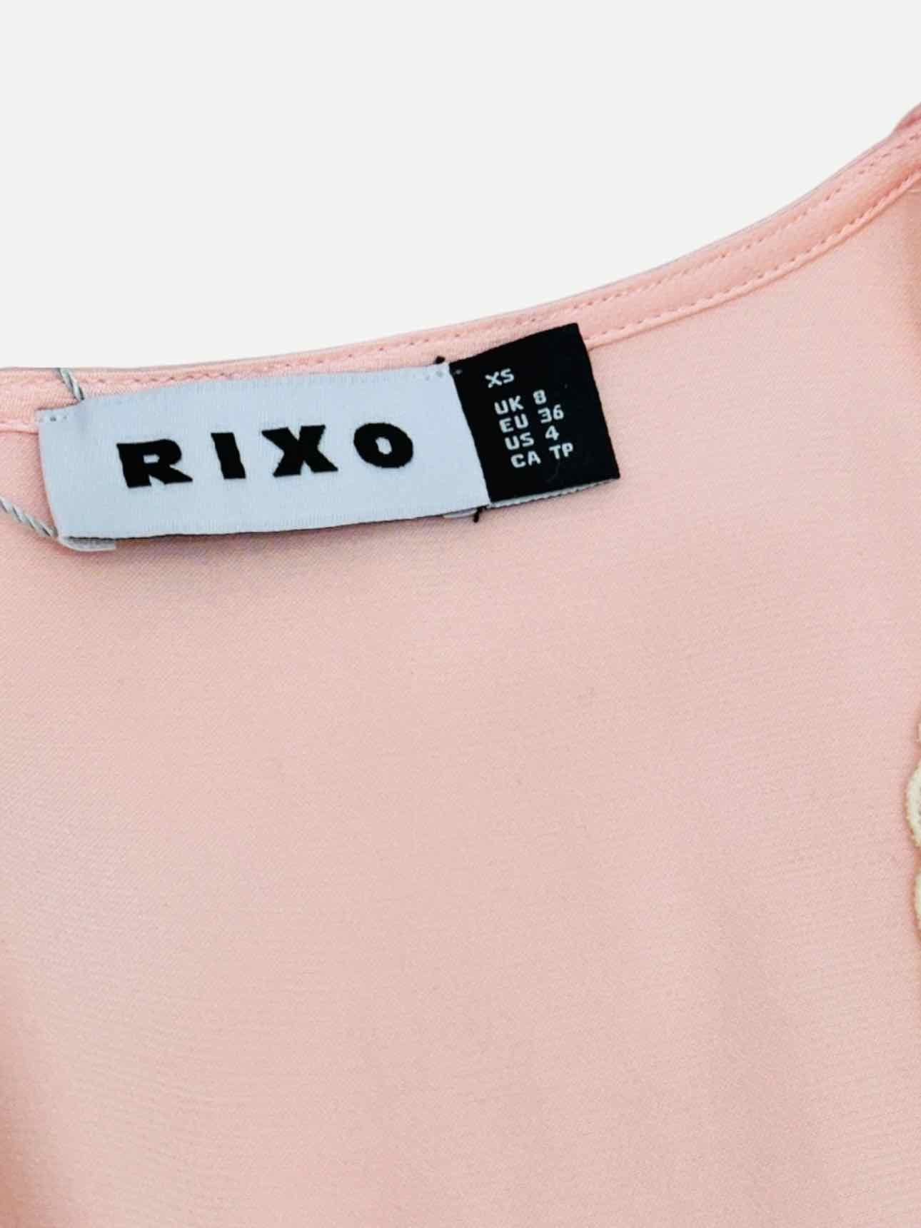 RIXO A-Line Pink Midi Dress