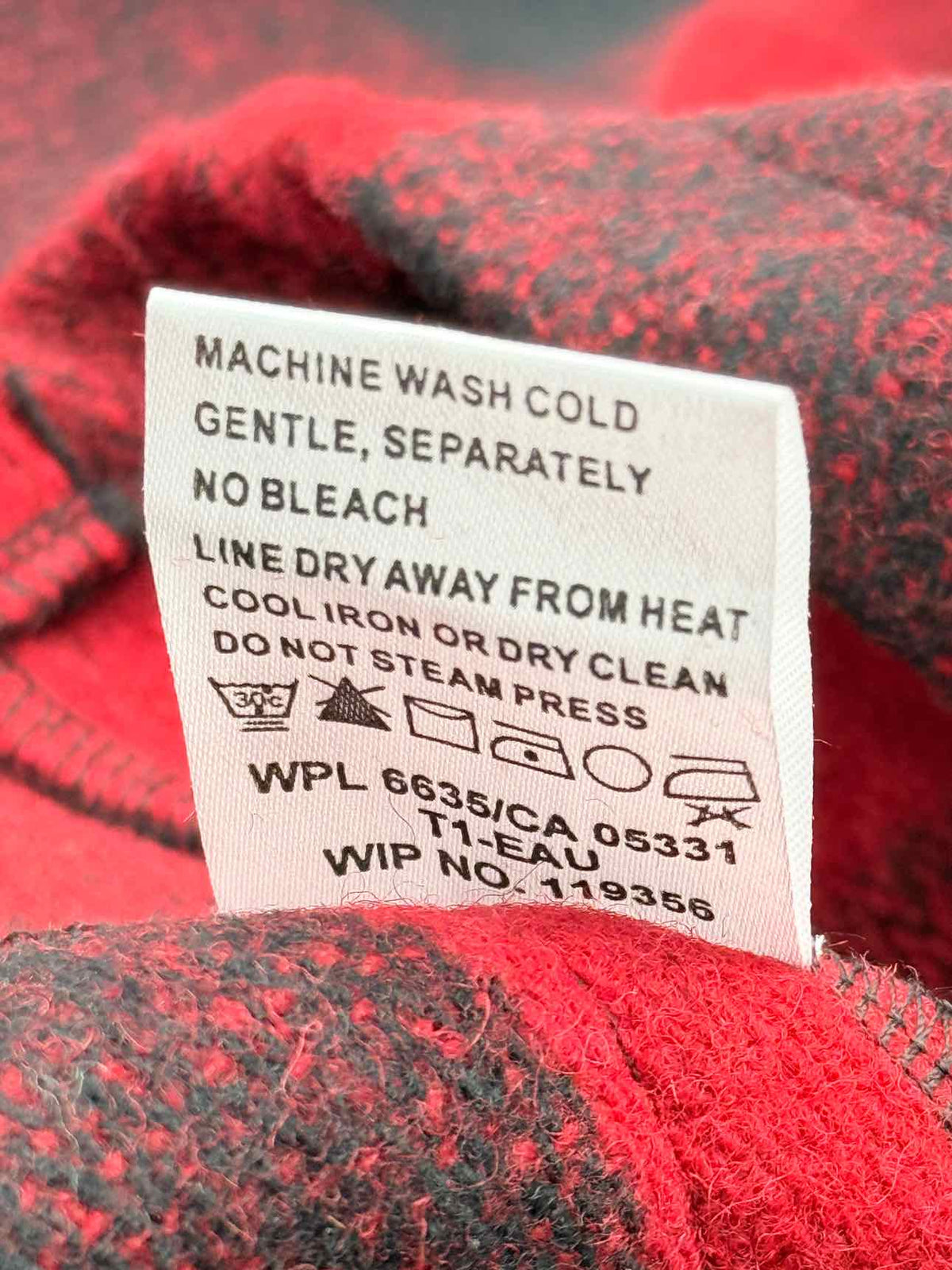 WOOL RICH Hunting Red & Black Buffalo Plaid Jacket