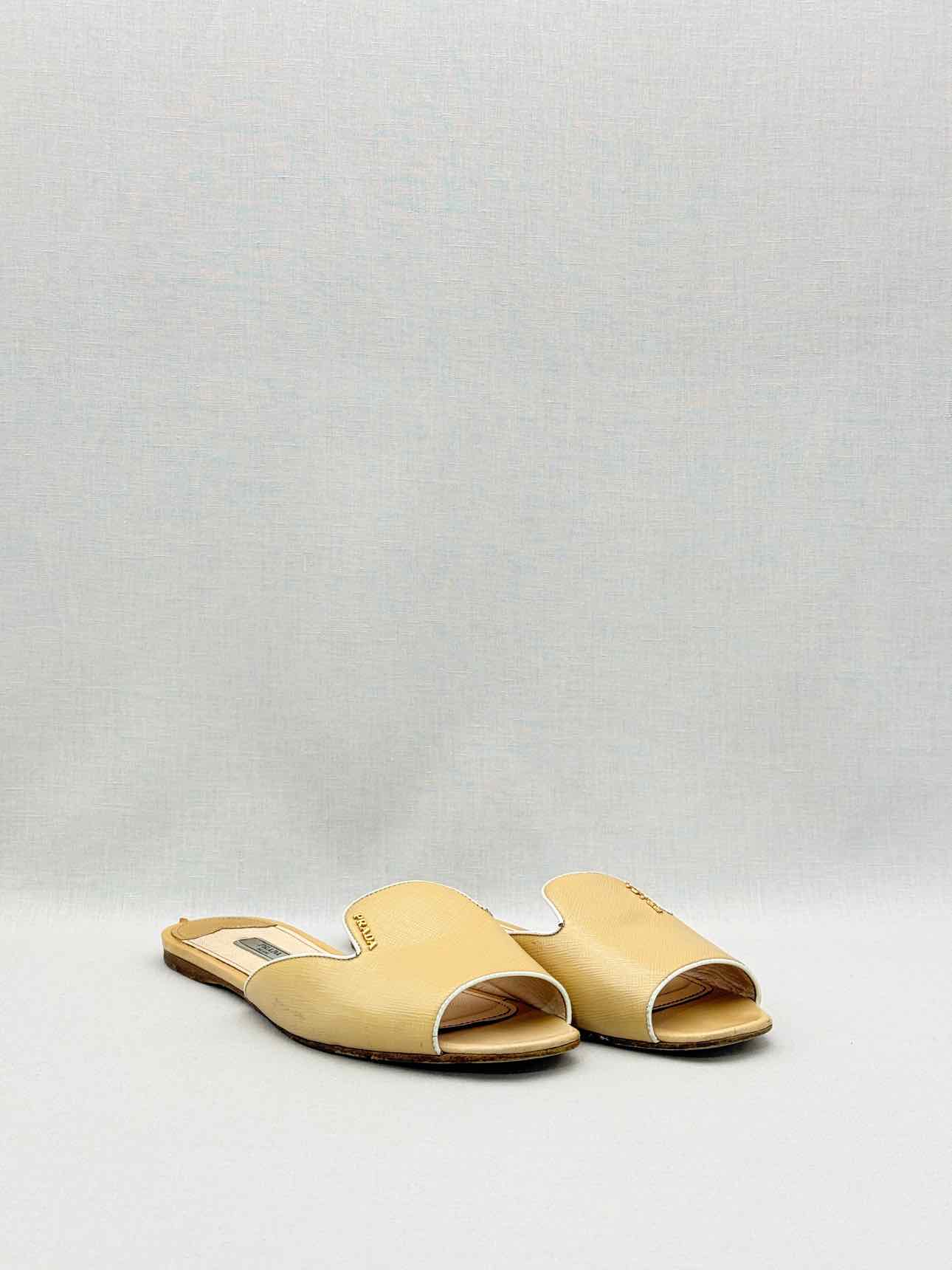 PRADA Beige Size EU 40 Slide Mules