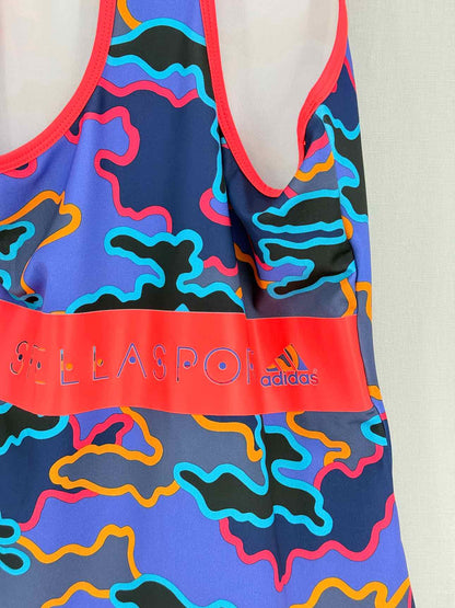 ADIDAS Climalite Blue Multicolor Size XSmall Tank Top