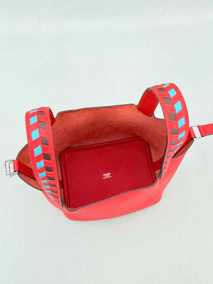 HERMES Picotin Red Top Handle