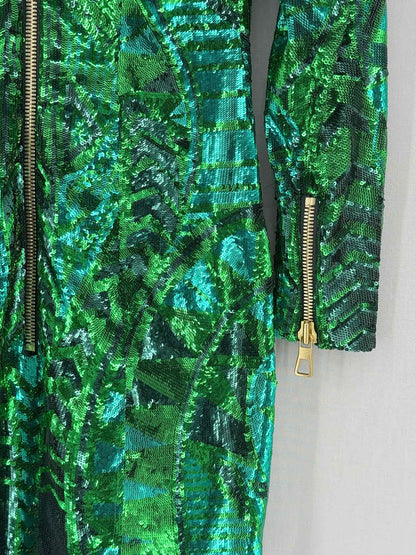 BALMAIN Green Size US 2 Short Dress