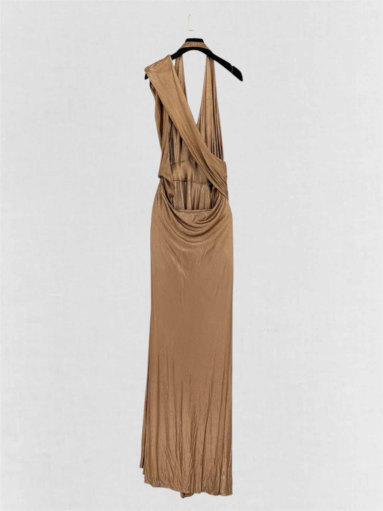 GUCCI F/W 2006 Metallic Brown Size Medium Long Dress