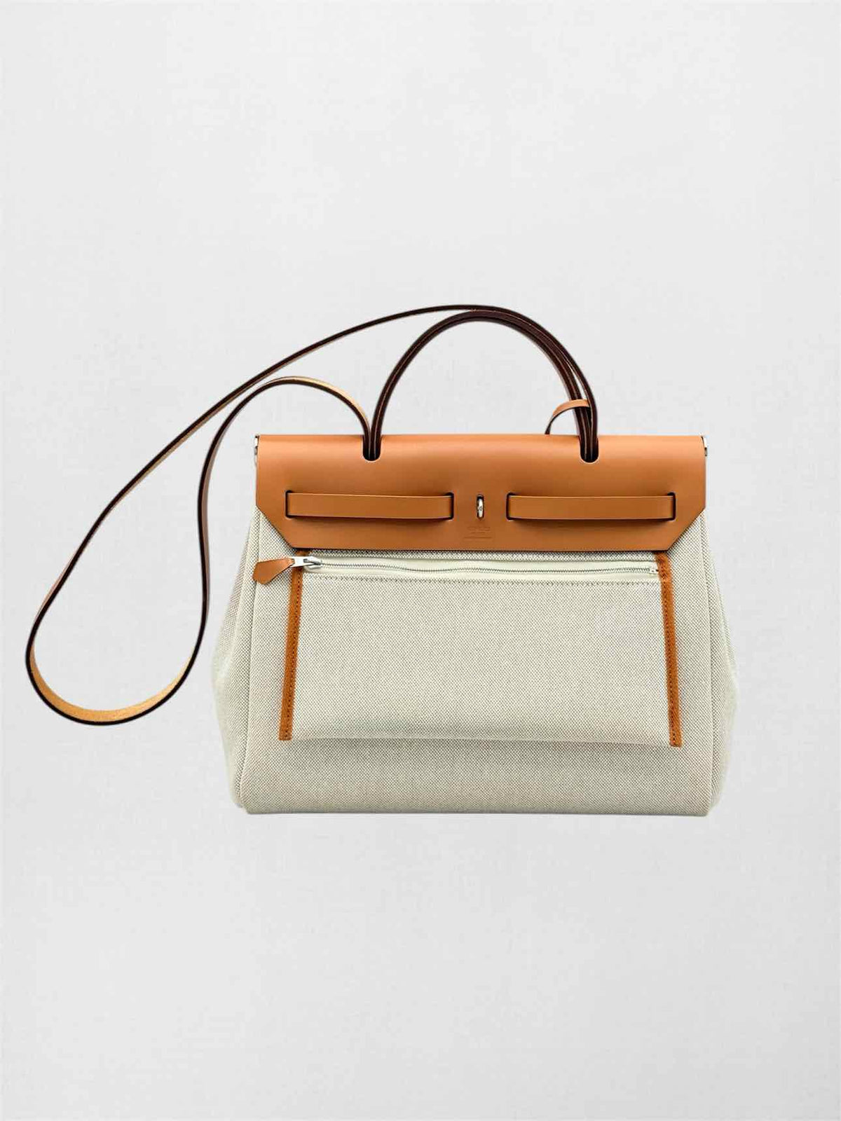 HERMES Herbag Zip 31 Ecru Fauve Top Handle