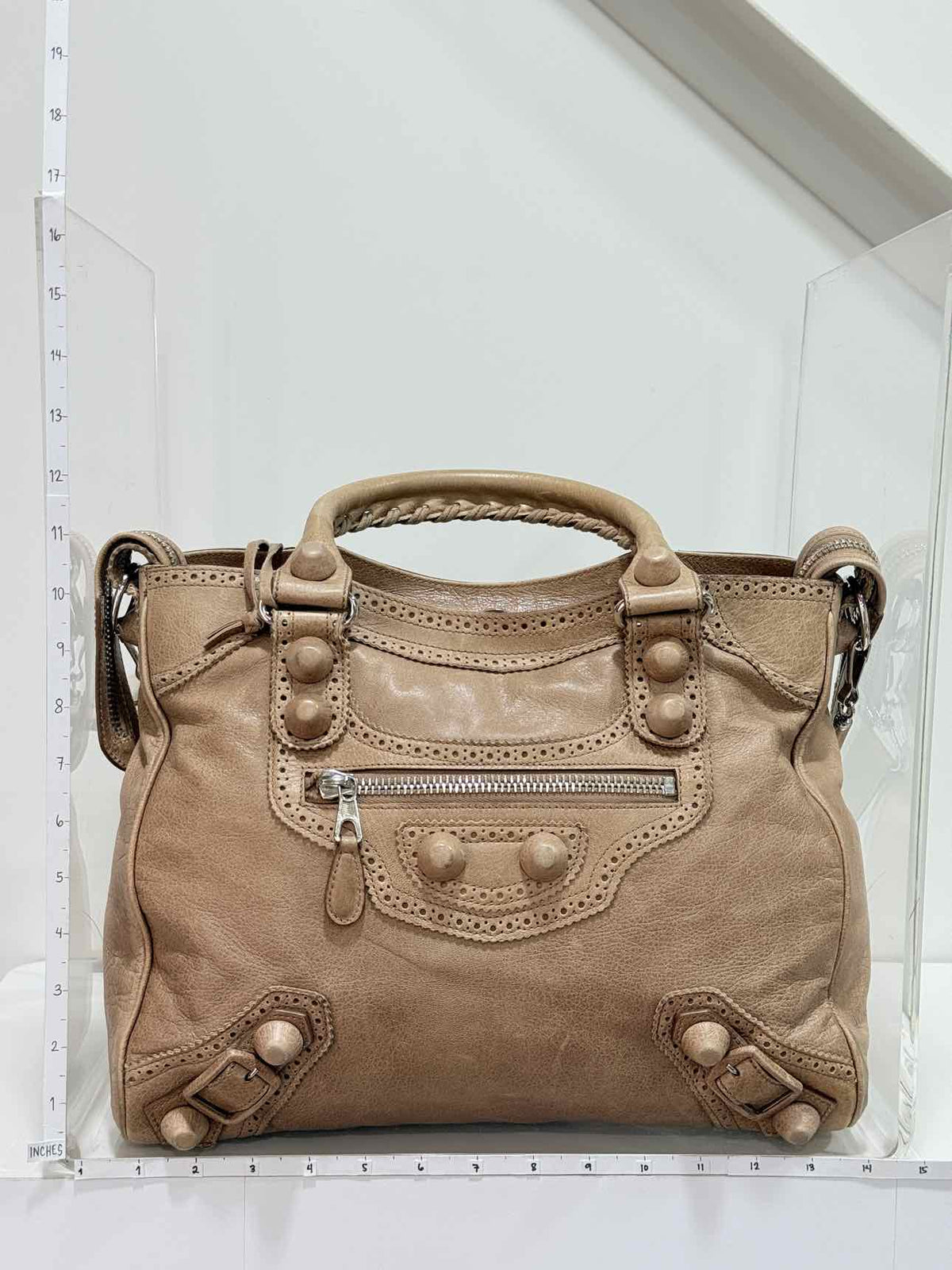 BALENCIAGA Motorcross Beige Top Handle