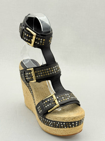 ALEXANDER MCQUEEN Espadrille Black Size EU 37 Wedges