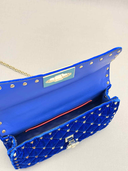 VALENTINO GARAVANI Rockstud Royal Blue Shoulder Bag