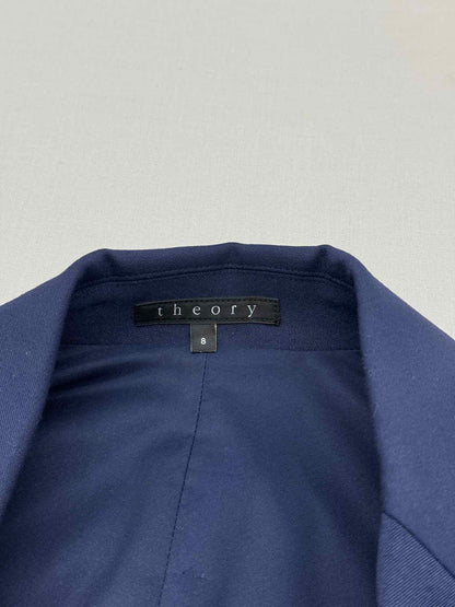 THEORY Slim Fit Navy Blue Size US 8 Jacket