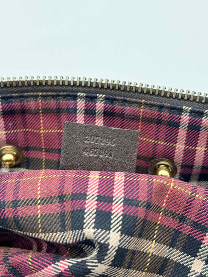 GUCCI Babouska Brown & Beige GG Top Handle