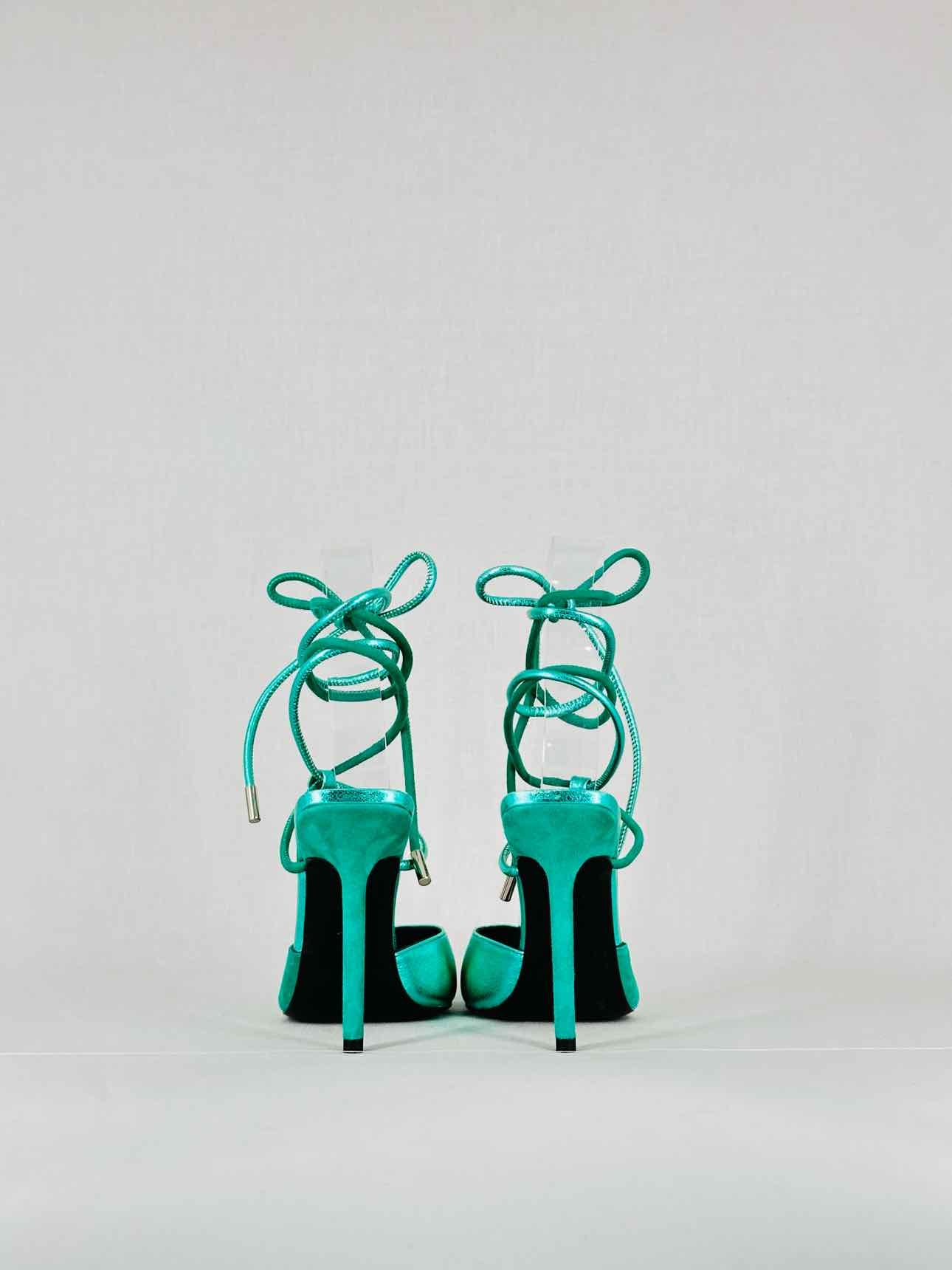 PACIOTTI Turquoise Size EU 38 Heeled Sandals