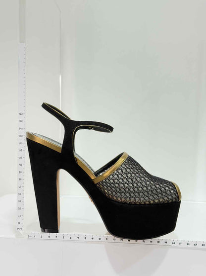 CHRISTIAN DIOR Black Size EU 37 Heeled Sandals