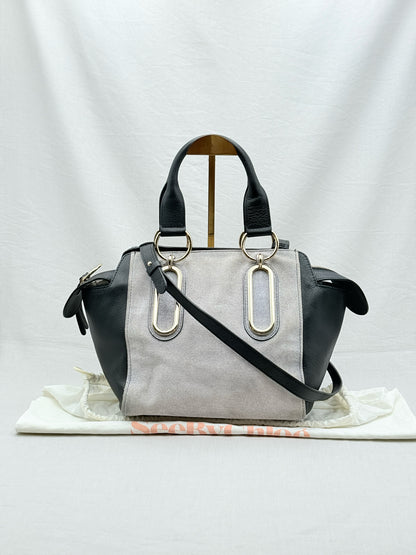 SEE BY CHLOE Paige Grey & Black Shoulder Bag