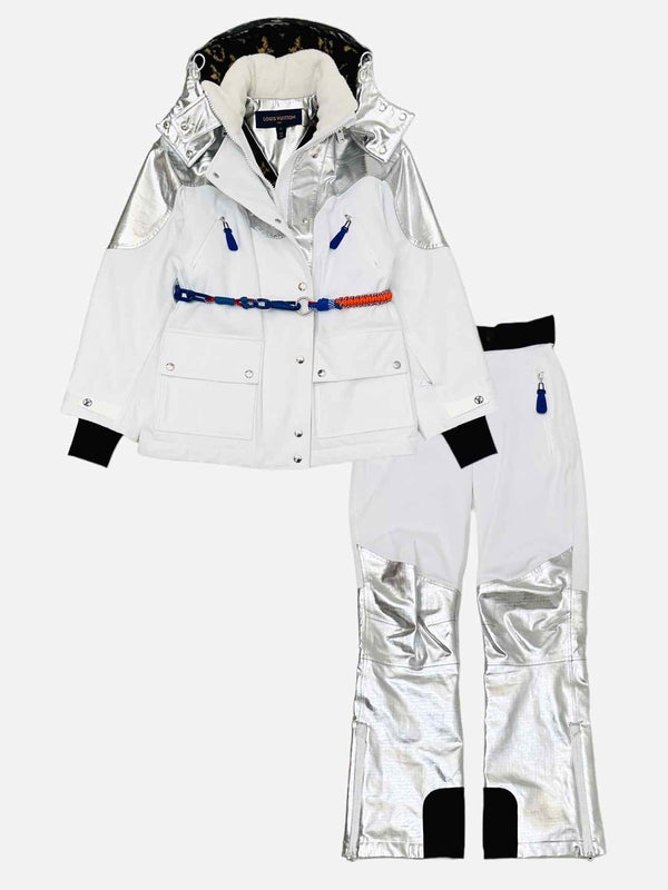 LOUIS VUITTON White & Silver Size US 0 Outfit Set