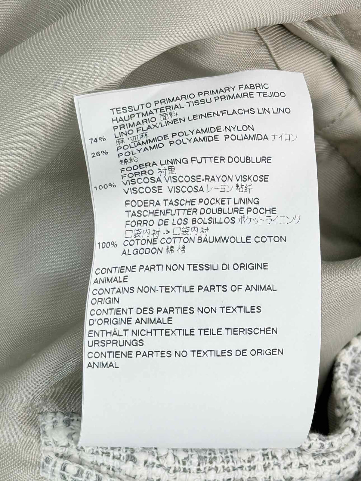 MAISON MARGIELA 2017 White & Grey Size US 0 Coat