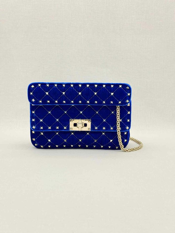 VALENTINO GARAVANI Rockstud Royal Blue Shoulder Bag
