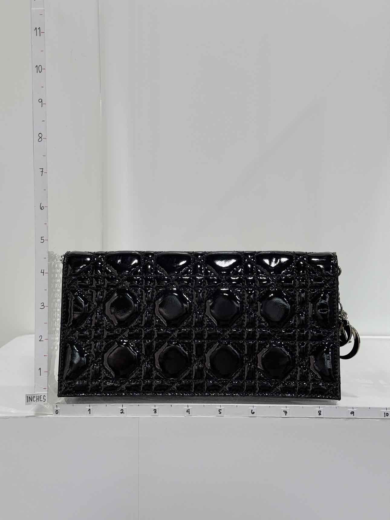 CHRISTIAN DIOR Lady Dior WOC Black Cannage Shoulder Bag