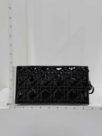 CHRISTIAN DIOR Lady Dior WOC Black Cannage Shoulder Bag