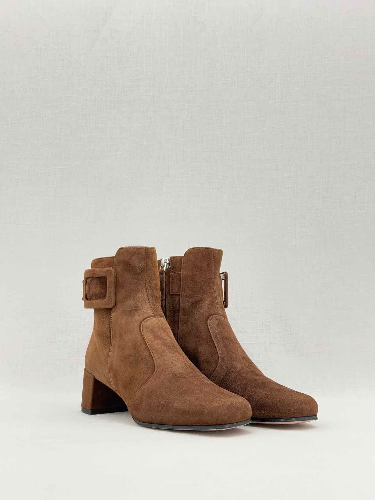 ROGER VIVIER Polly Brown Size EU 35.5 Ankle Boots