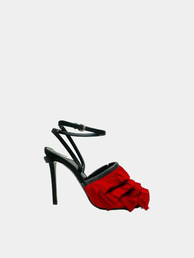 MARCO DE VINCENZO Red & Black Size EU 36 Heeled Sandals