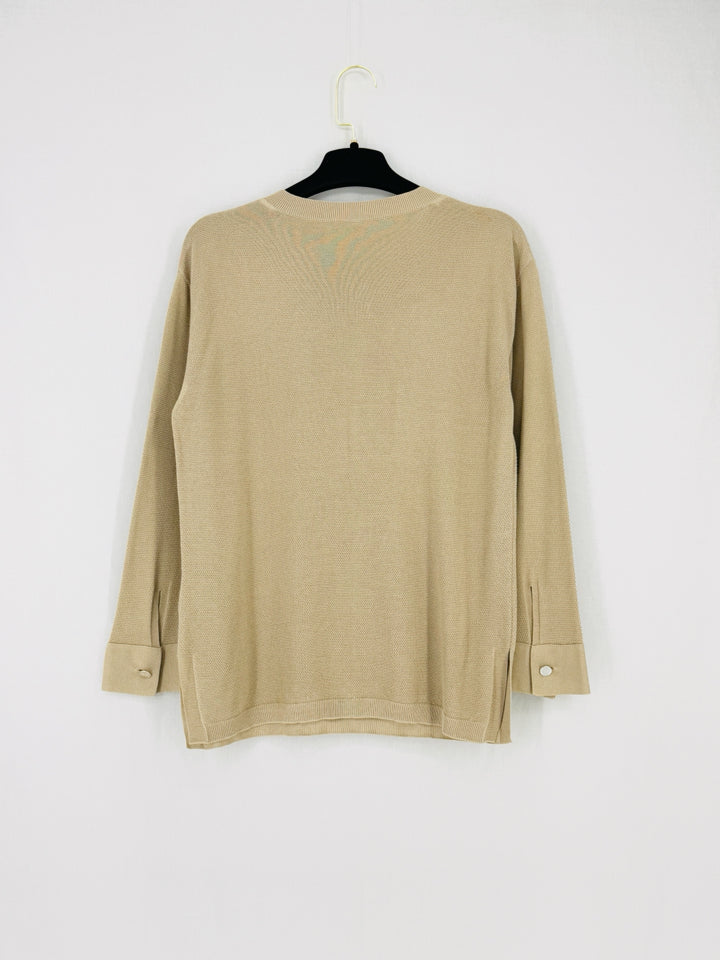 HERMES Boxy Beige Size US 6 Jumper