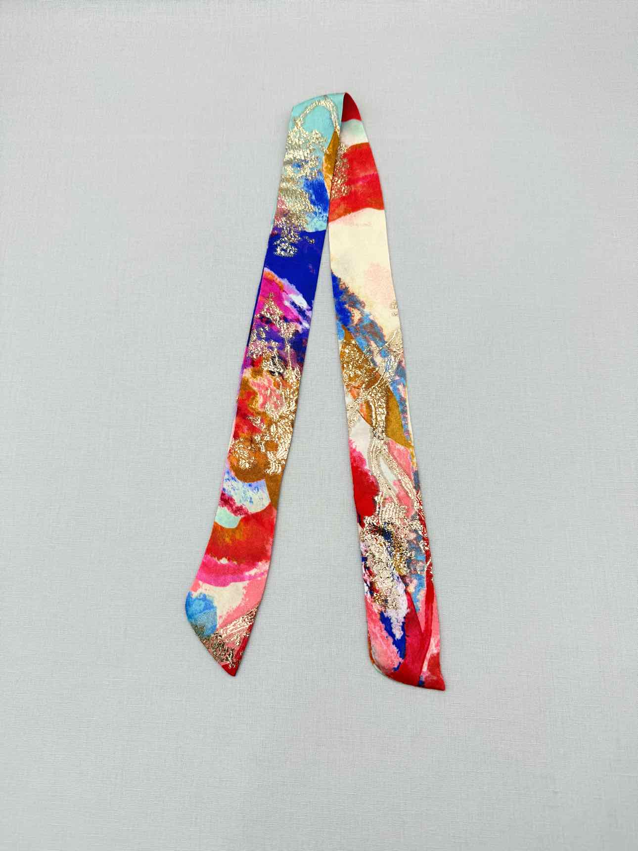 SANDRA J Red Multicolor Printed Twill