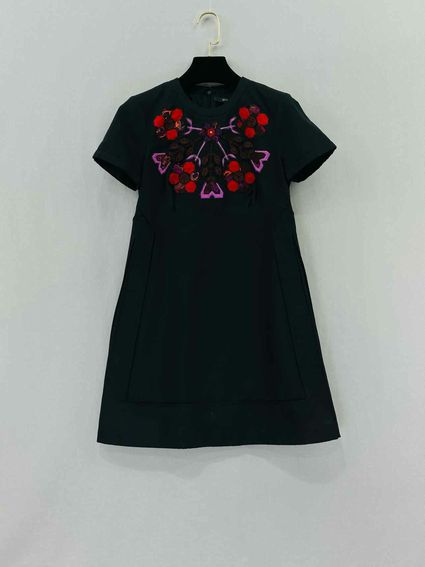GUCCI Black Multicolor Size US 4 Short Dress