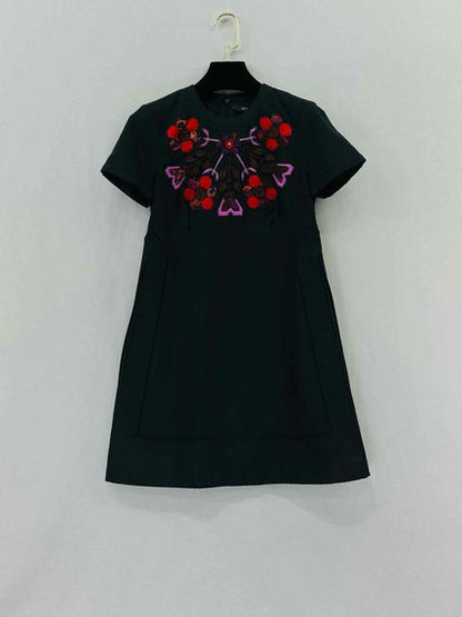 GUCCI Black Multicolor Size US 4 Short Dress