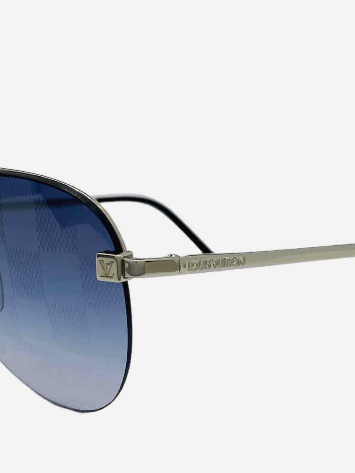 Pre - loved LOUIS VUITTON Clockwise Grey Sunglasses at Reems Closet