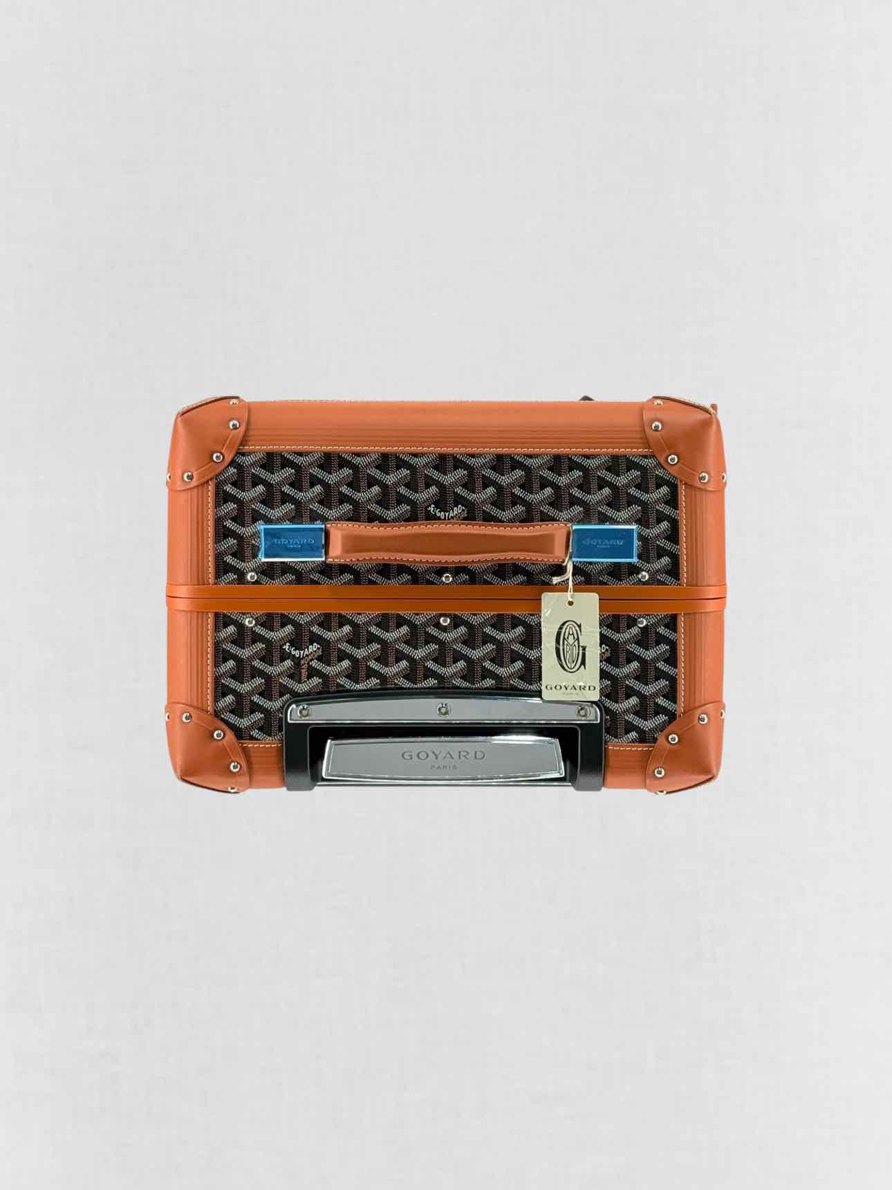 GOYARD Bourget Black & Tan Goryardine Rolling Luggage