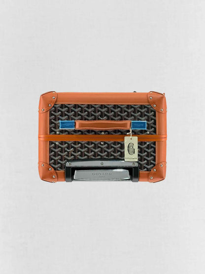 GOYARD Bourget Black & Tan Goryardine Rolling Luggage