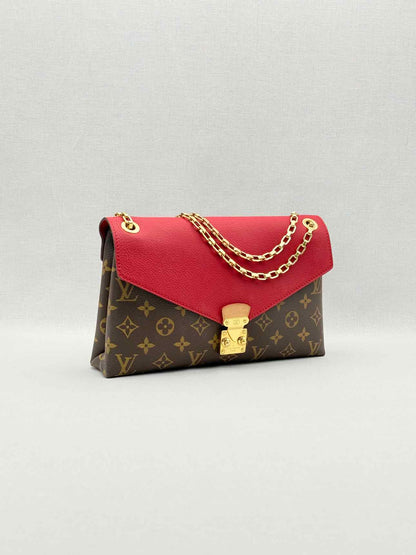 LOUIS VUITTON Pallas Chain Red Monogram Shoulder Bag
