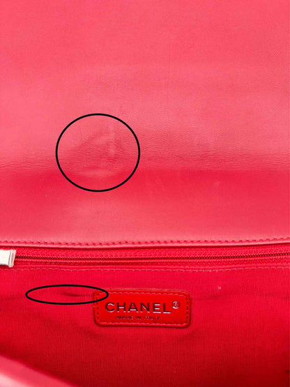 CHANEL Boy Black & Red Quilted Shoulder Bag
