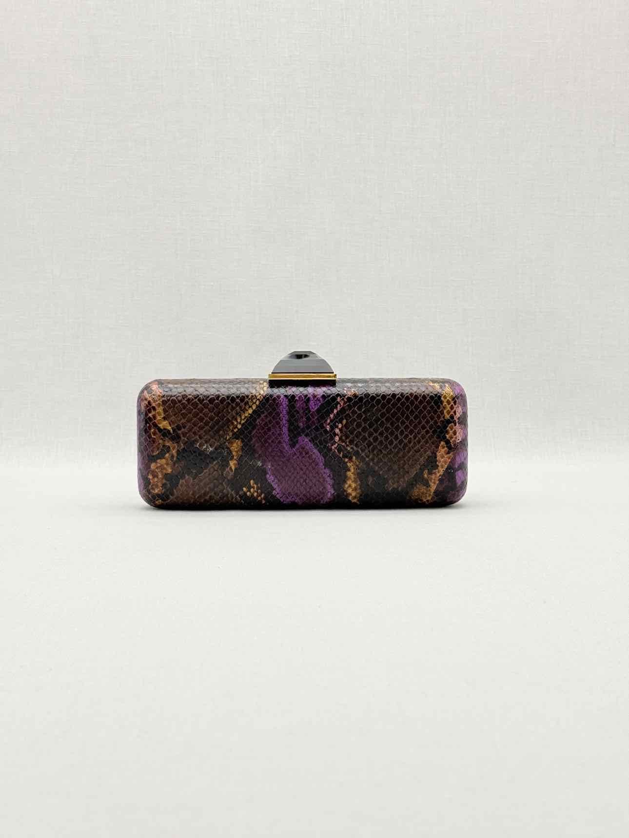 JUDITH LEIBER Jessica Purple Multicolor Clutch