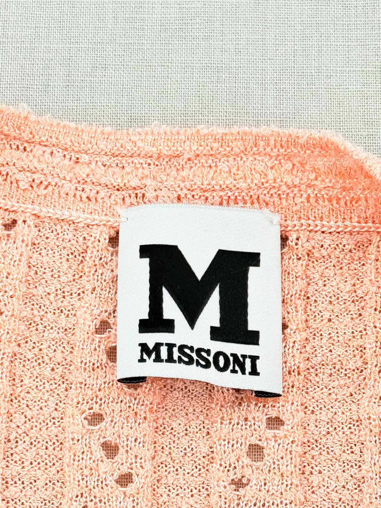 M MISSONI Peach Wavy Size US 8 2 PC Top