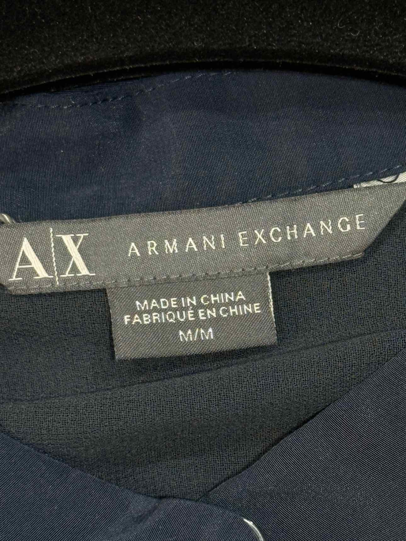 ARMANI EXCHANGE Navy Blue Size Medium Top