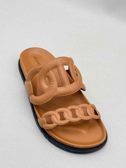HERMES Extra Natural Size EU 38.5 Sandals