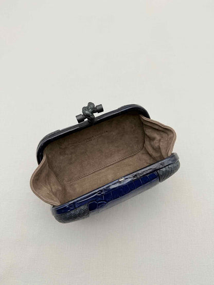 BOTTEGA VENETA Knot Royal Blue Clutch