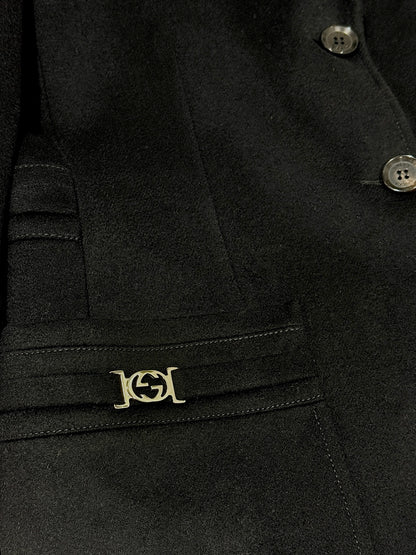 GUCCI Single Breasted Black Size US 6 Coat
