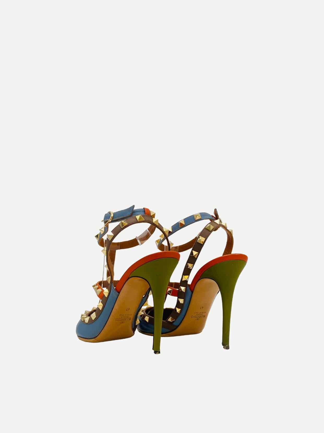 VALENTINO Rockstud Blue Multicolor Pumps