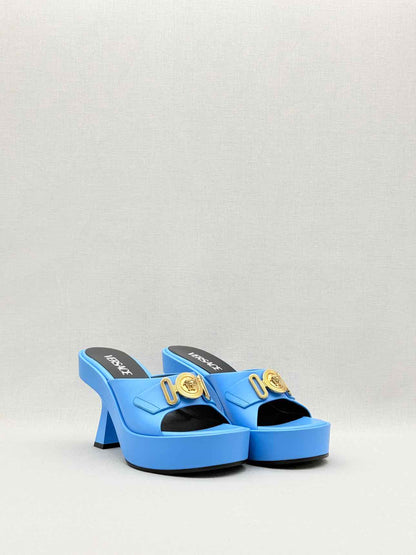VERSACE Medusa Biggie Blue Size EU 37 Mules