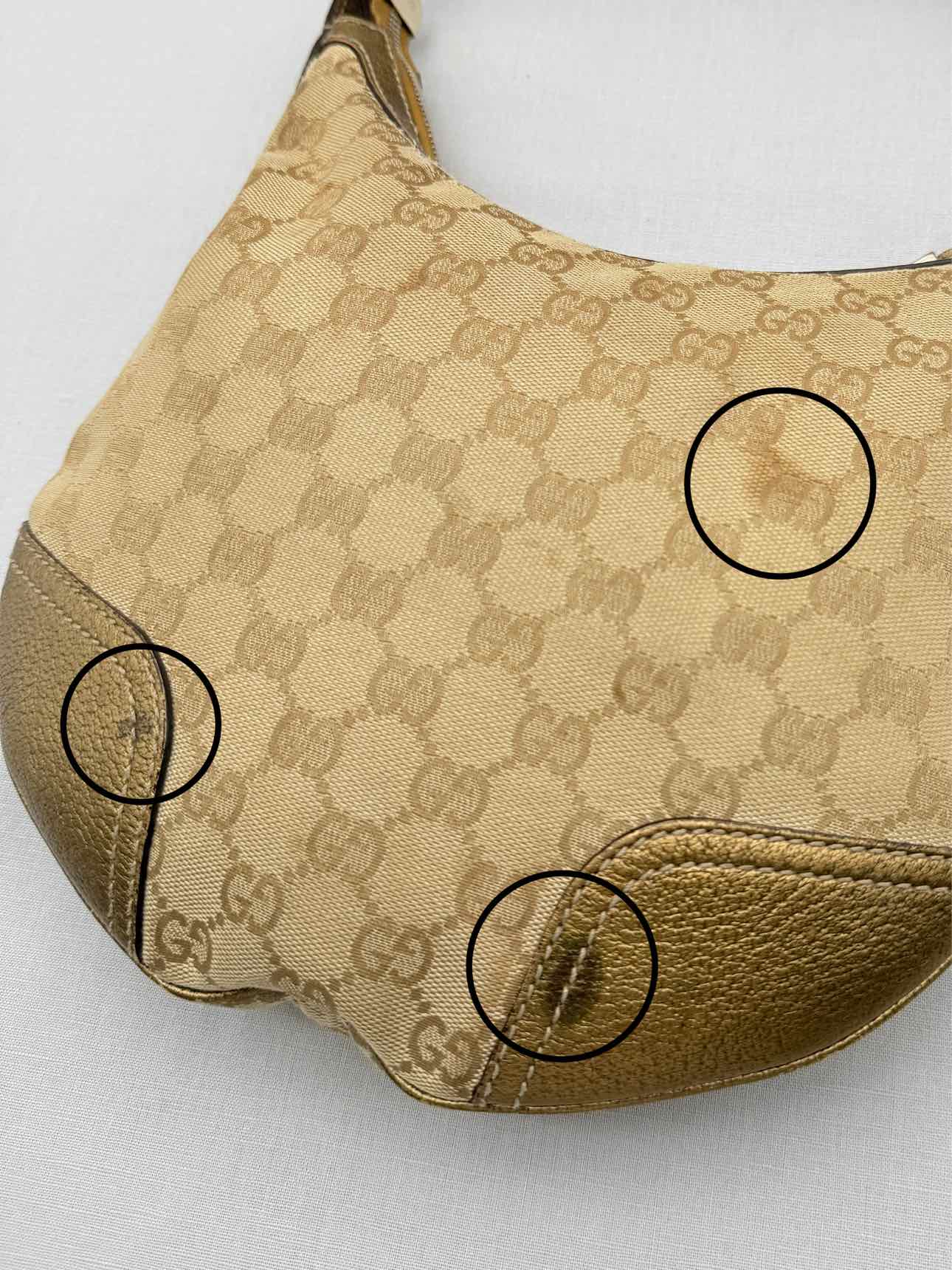 GUCCI Princy Brown & Bronze GG Monogram Hobo bag