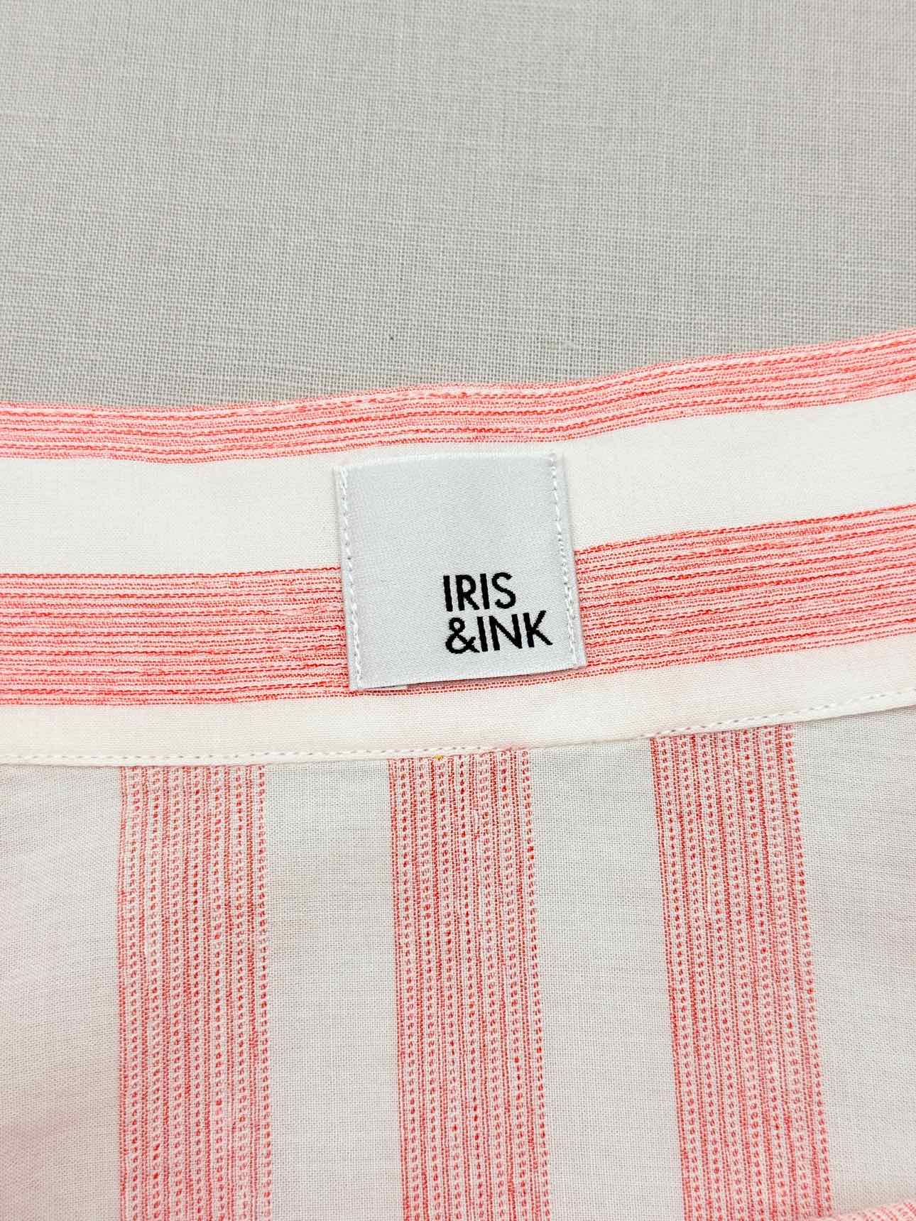 IRIS & INK Pink Striped Size US 10 Midi Skirt