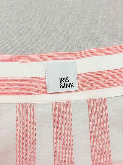 IRIS & INK Pink Striped Size US 10 Midi Skirt
