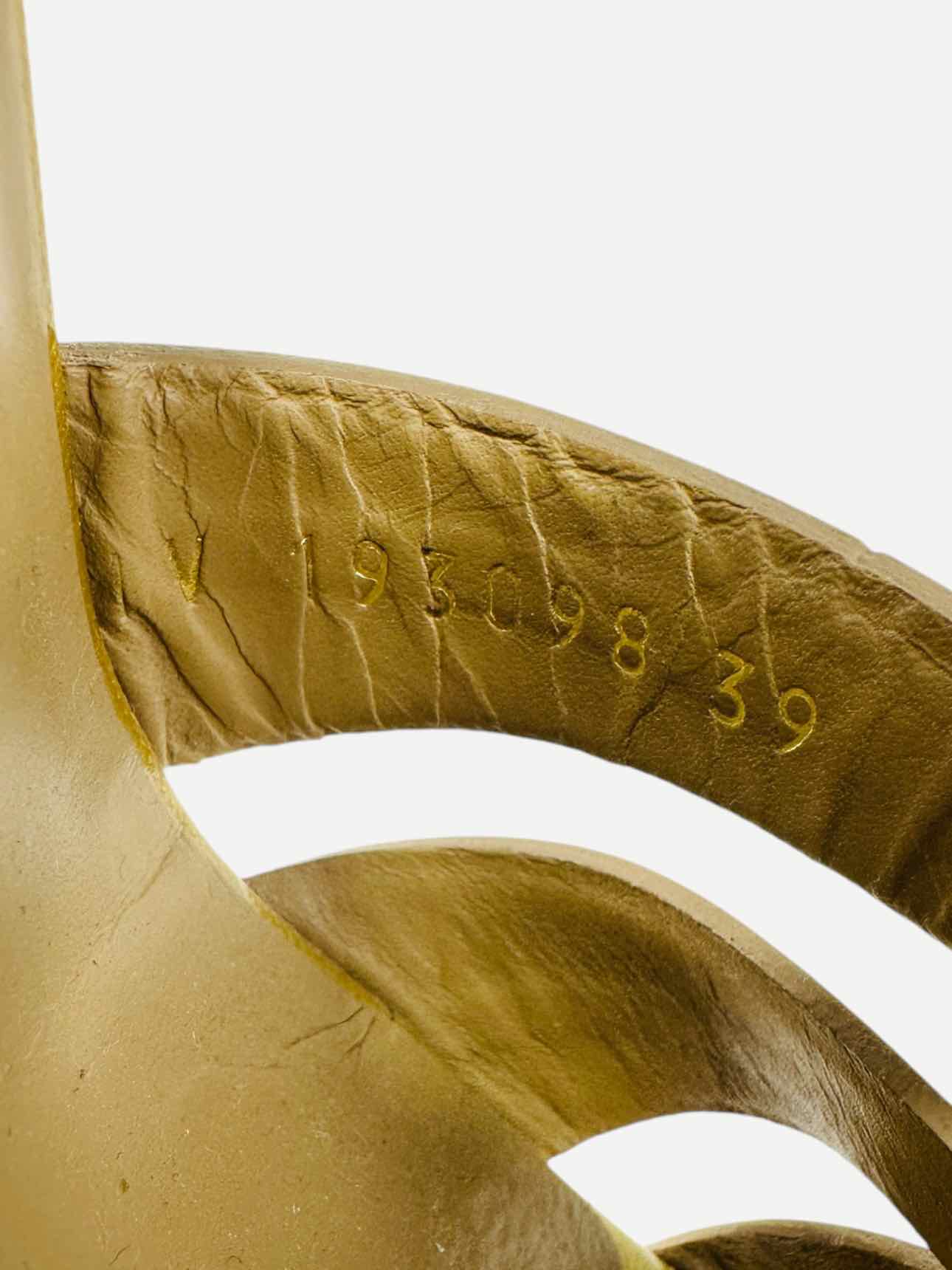 SAINT LAURENT Tribute Mustard Size EU 39 Heeled Sandals