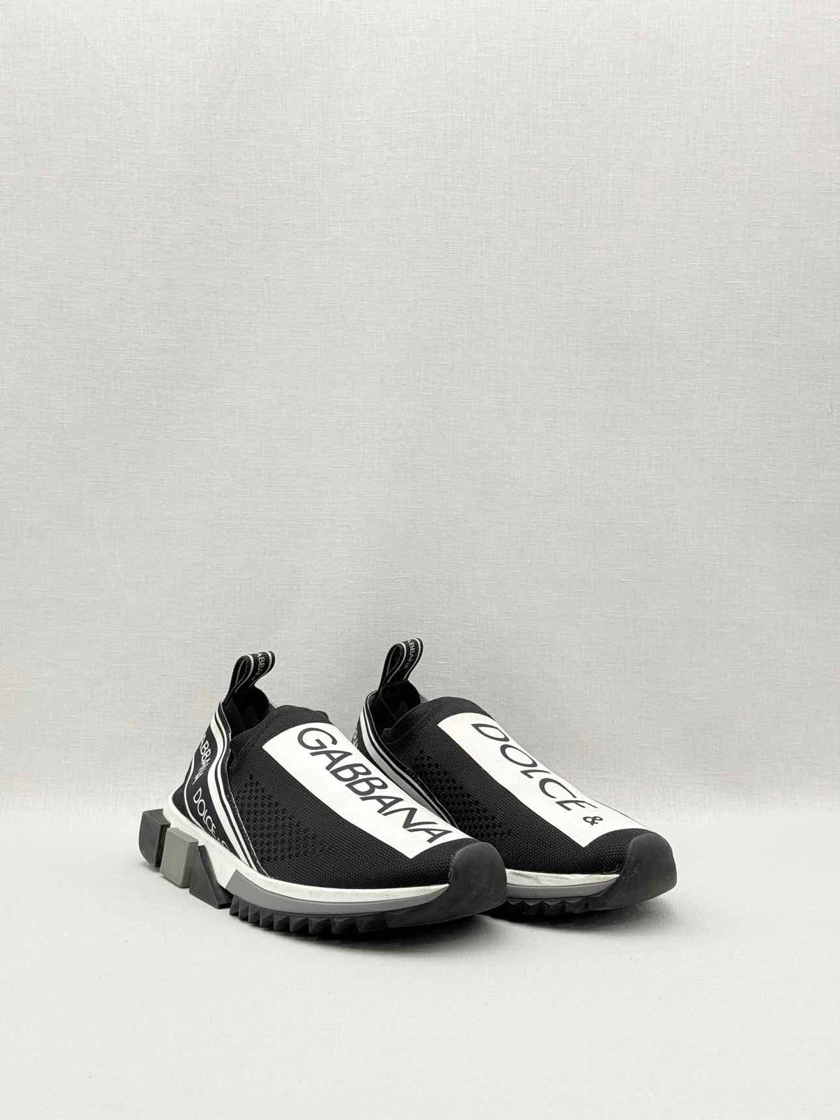 DOLCE & GABBANA Black & White Size EU 38.5 Sneakers