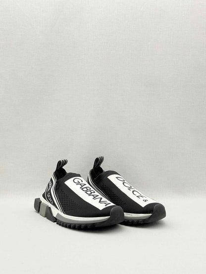 DOLCE & GABBANA Black & White Size EU 38.5 Sneakers
