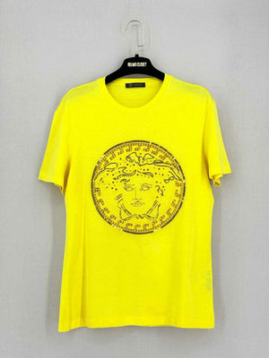 VERSACE Medusa Logo Yellow Size XSmall T-shirt