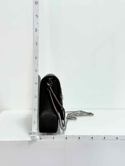 MANOLO BLAHNIK Envelope Black Clutch